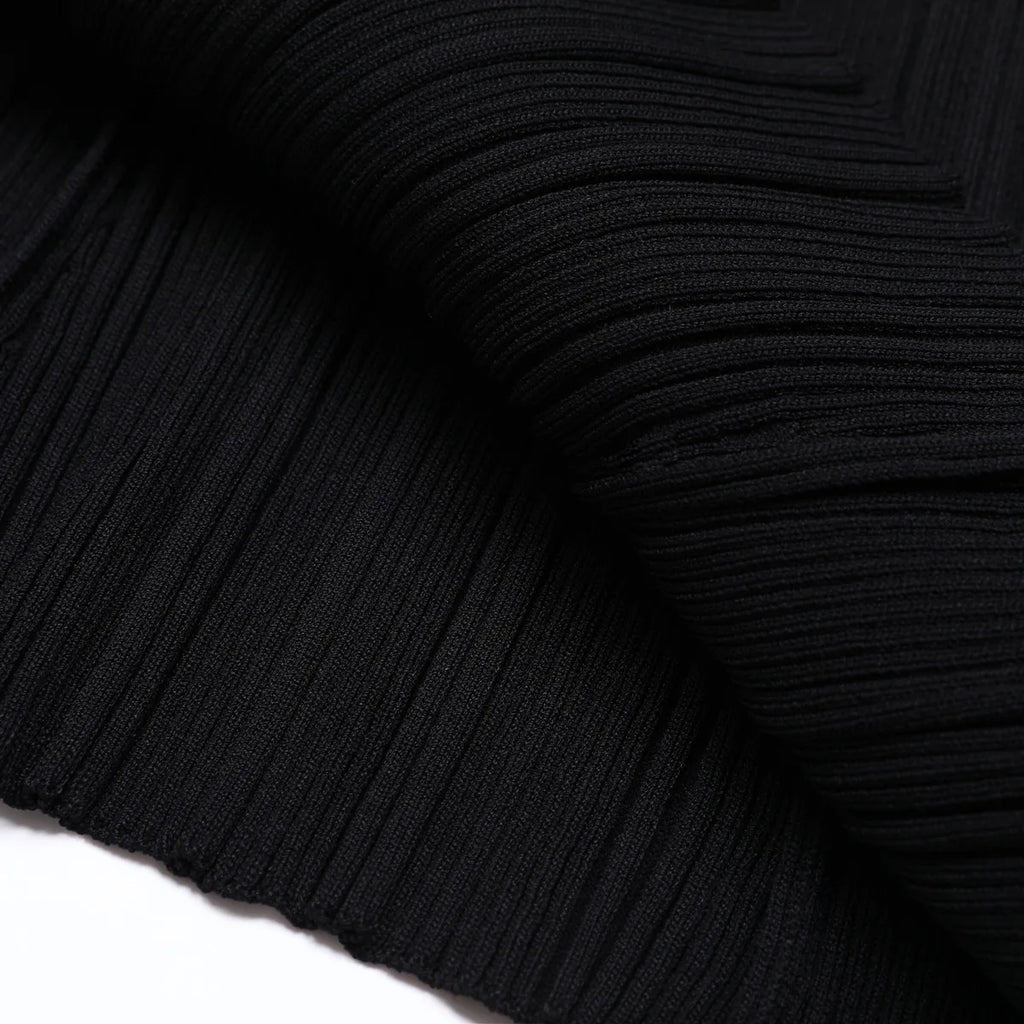 Chic Pocket Detail Knit Long Dress