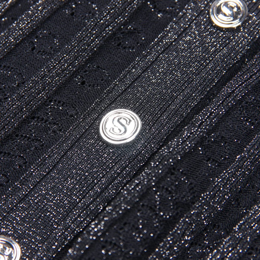 Textured Knit Cardigan Midi Dress