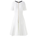 Elegant Square Neck Knit Skater Dress